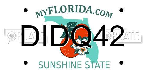 DIDQ42 Florida License Plate