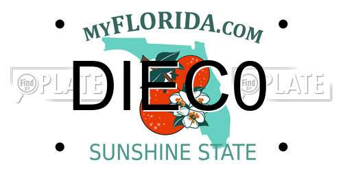 DIEC0 Florida License Plate