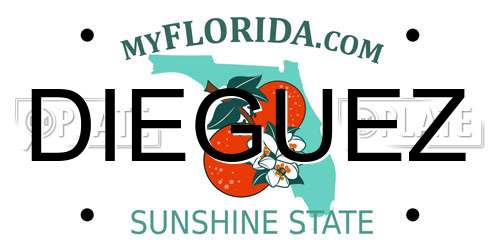 DIEGUEZ Florida License Plate