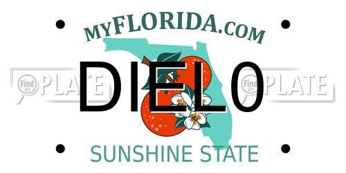 DIEL0 Florida License Plate