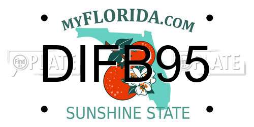 DIFB95 Florida License Plate