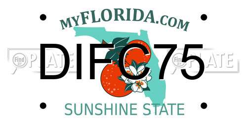 DIFC75 Florida License Plate