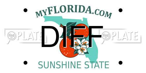 DIFF Florida License Plate