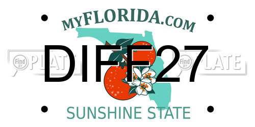 DIFF27 Florida License Plate