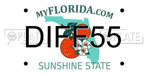 DIFF55 Florida License Plate