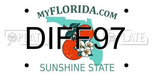 DIFF97 Florida License Plate
