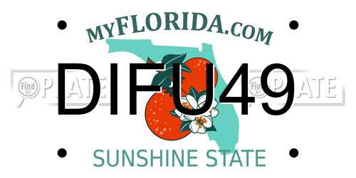 DIFU49 Florida License Plate