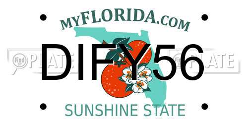 DIFY56 Florida License Plate