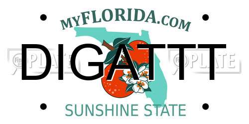 DIGATTT Florida License Plate