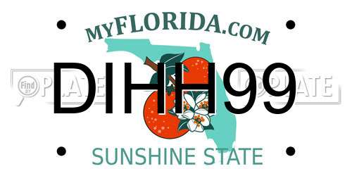 DIHH99 Florida License Plate