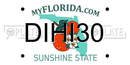 DIHI30 Florida License Plate