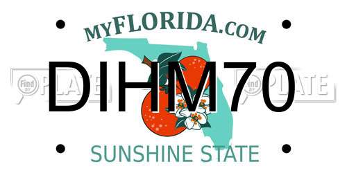 DIHM70 Florida License Plate