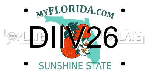 DIIV26 Florida License Plate