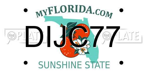 DIJC77 Florida License Plate