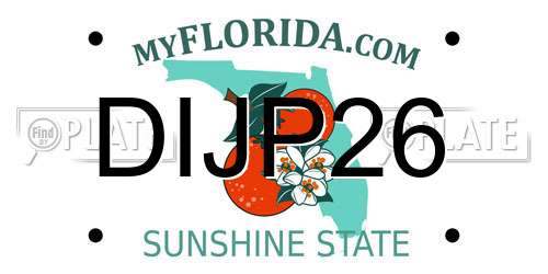 DIJP26 Florida License Plate