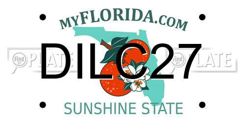 DILC27 Florida License Plate