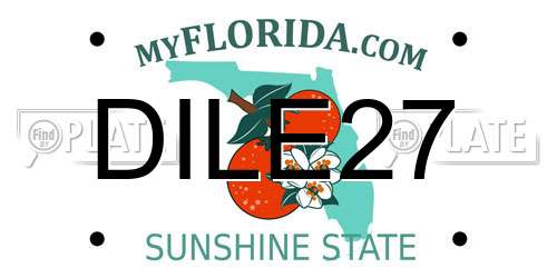 DILE27 Florida License Plate