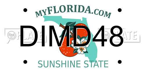 DIMD48 Florida License Plate