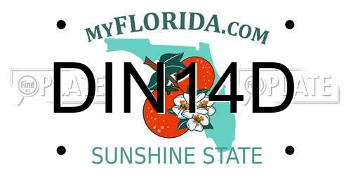 DIN14D Florida License Plate