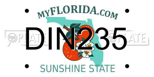 DIN235 Florida License Plate