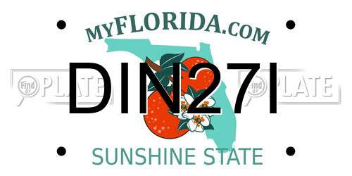 DIN27I Florida License Plate