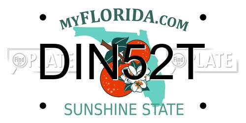 DIN52T Florida License Plate