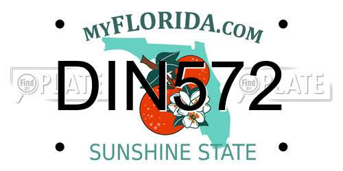 DIN572 Florida License Plate