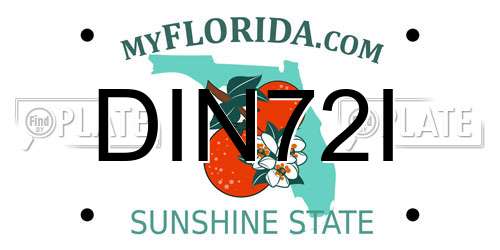 DIN72I Florida License Plate