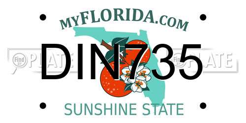 DIN735 Florida License Plate