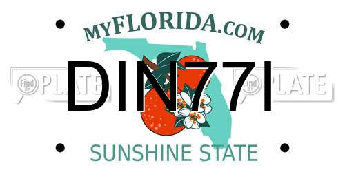 DIN77I Florida License Plate