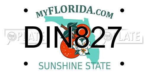 DIN827 Florida License Plate