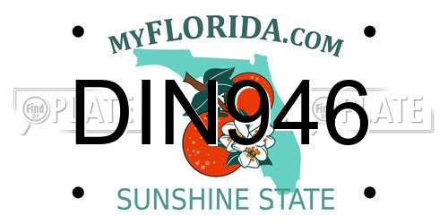 DIN946 Florida License Plate