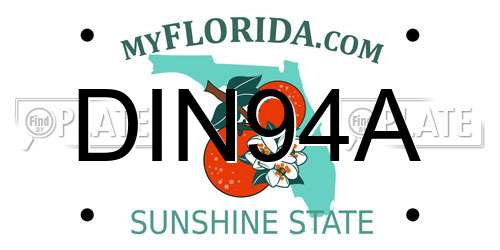 DIN94A Florida License Plate
