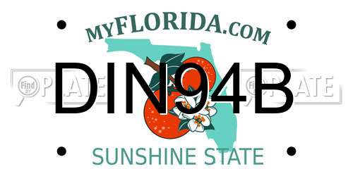 DIN94B Florida License Plate