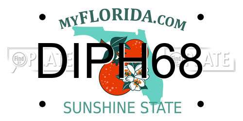DIPH68 Florida License Plate