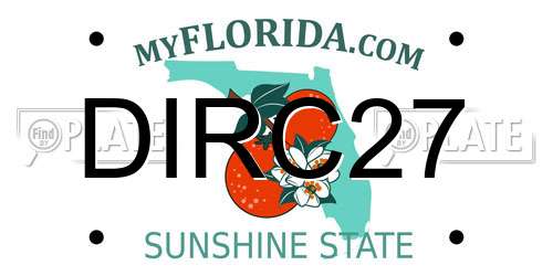 DIRC27 Florida License Plate