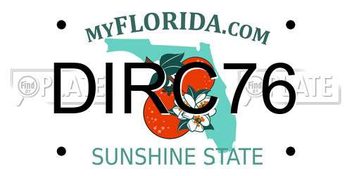 DIRC76 Florida License Plate