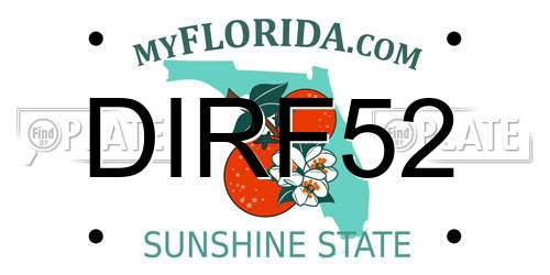 DIRF52 Florida License Plate