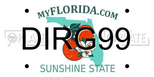 DIRG99 Florida License Plate