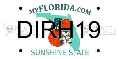 DIRH19 Florida License Plate