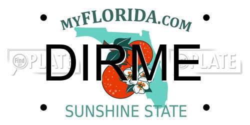 DIRME Florida License Plate