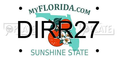 DIRR27 Florida License Plate