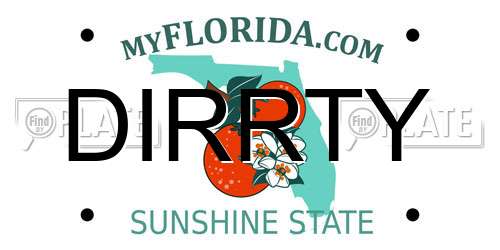 DIRRTY Florida License Plate