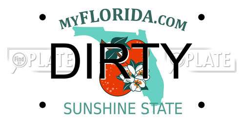 DIRTY Florida License Plate