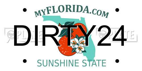 DIRTY24 Florida License Plate
