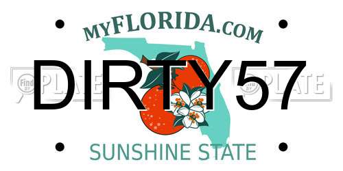 DIRTY57 Florida License Plate