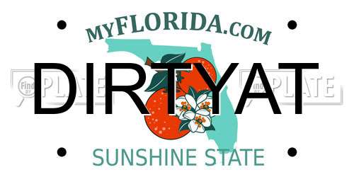 DIRTYAT Florida License Plate