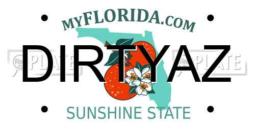DIRTYAZ Florida License Plate