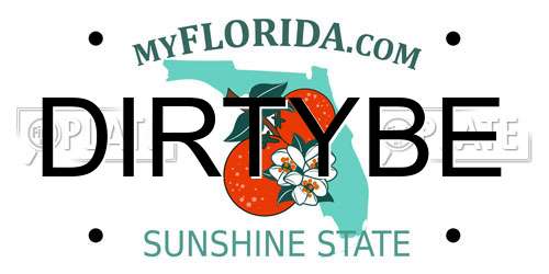 DIRTYBE Florida License Plate