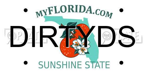 DIRTYDS Florida License Plate